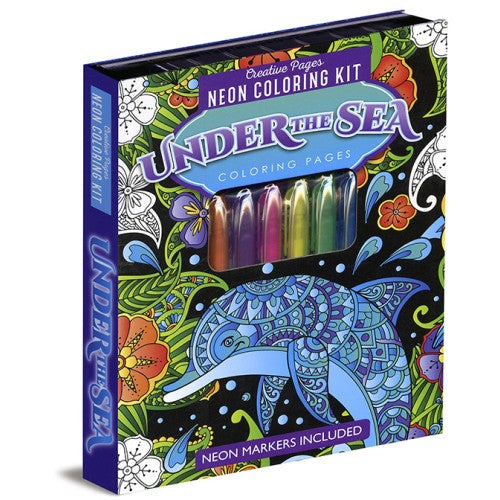 Creative Pages Neon Colouring Kit Under The Sea  - Page Publications