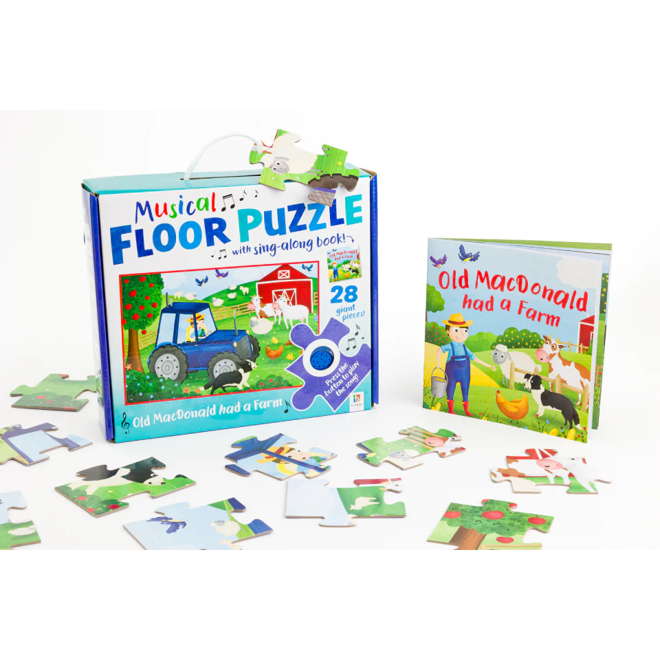 Musical Floor Puzzle with Sing-Along Book: Old MacDonald