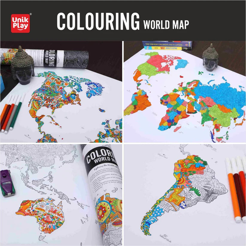 Unik Play Colouring World Map