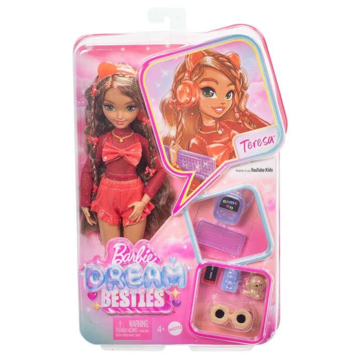 Barbie Dream Besties Teresa Fashion Doll With Video Game Themed Accessories