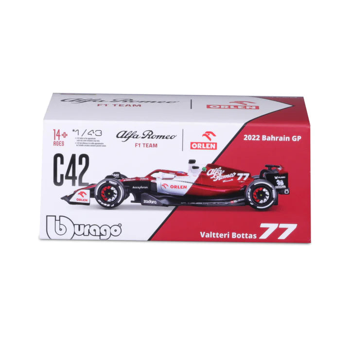 Bburago 1/43 Alpha Romeo F1 Team Orlen #77 Valtteri Bottas