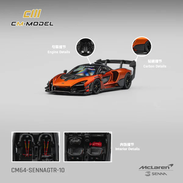 CM Model 1/64 McLaren Senna GTR With Acrylic Case