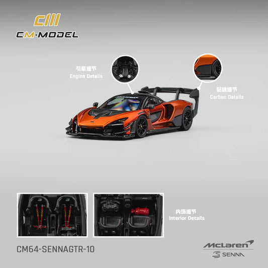 CM Model 1/64 McLaren Senna GTR With Acrylic Case