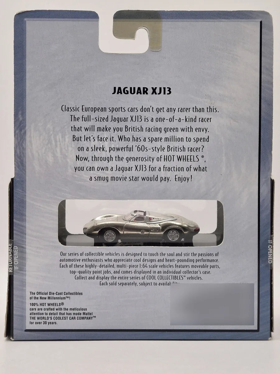 Hot Wheels Jaguar XJ13 "100% Hot Wheels" Limited Edition For The Adult Collector With Acrylic Case