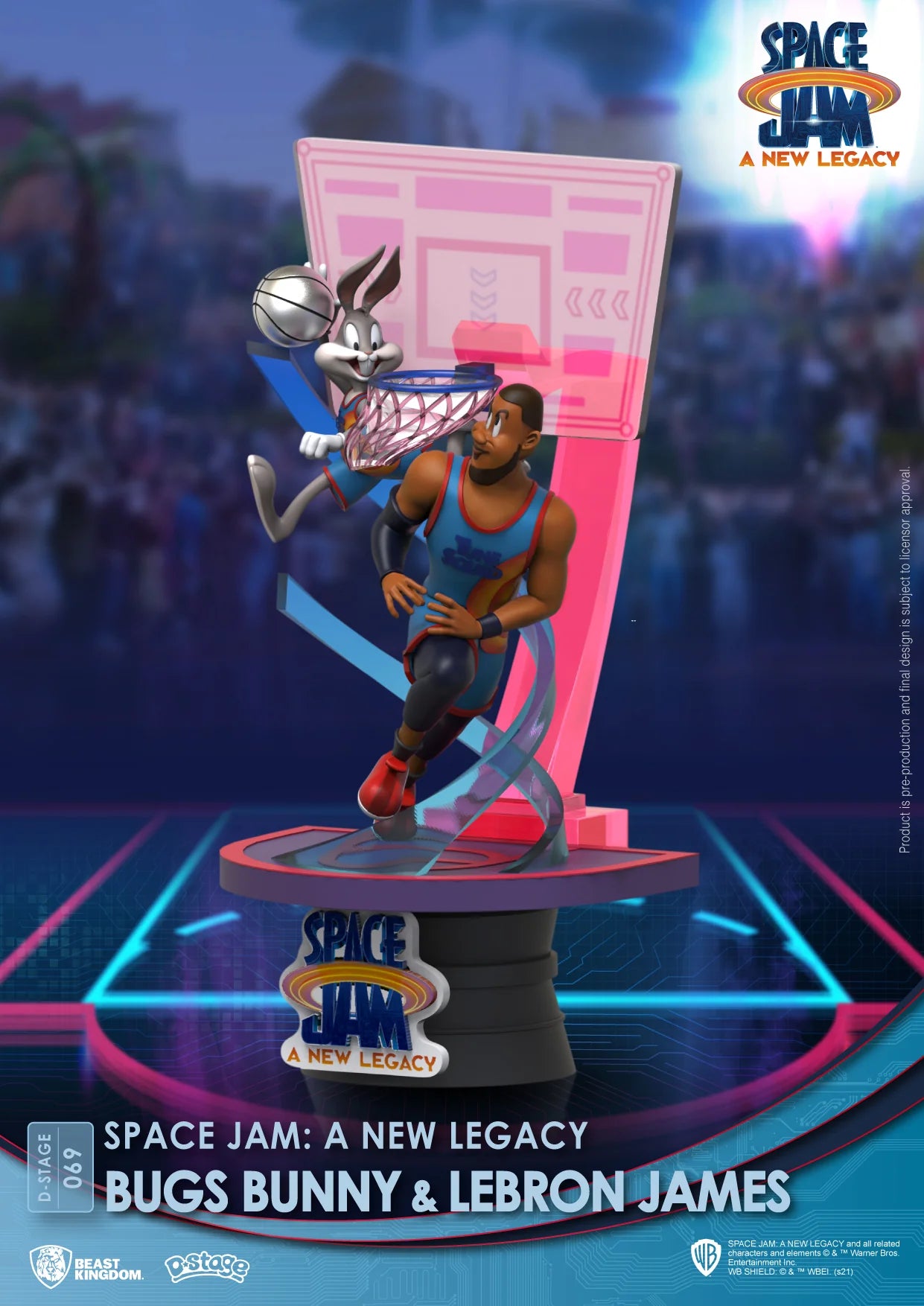 Beast Kingdom DS-069 Warner Bros. Space Jam A New Legacy: Bugs Bunny & Lebron James Diorama Stage D-Stage Figure Statue