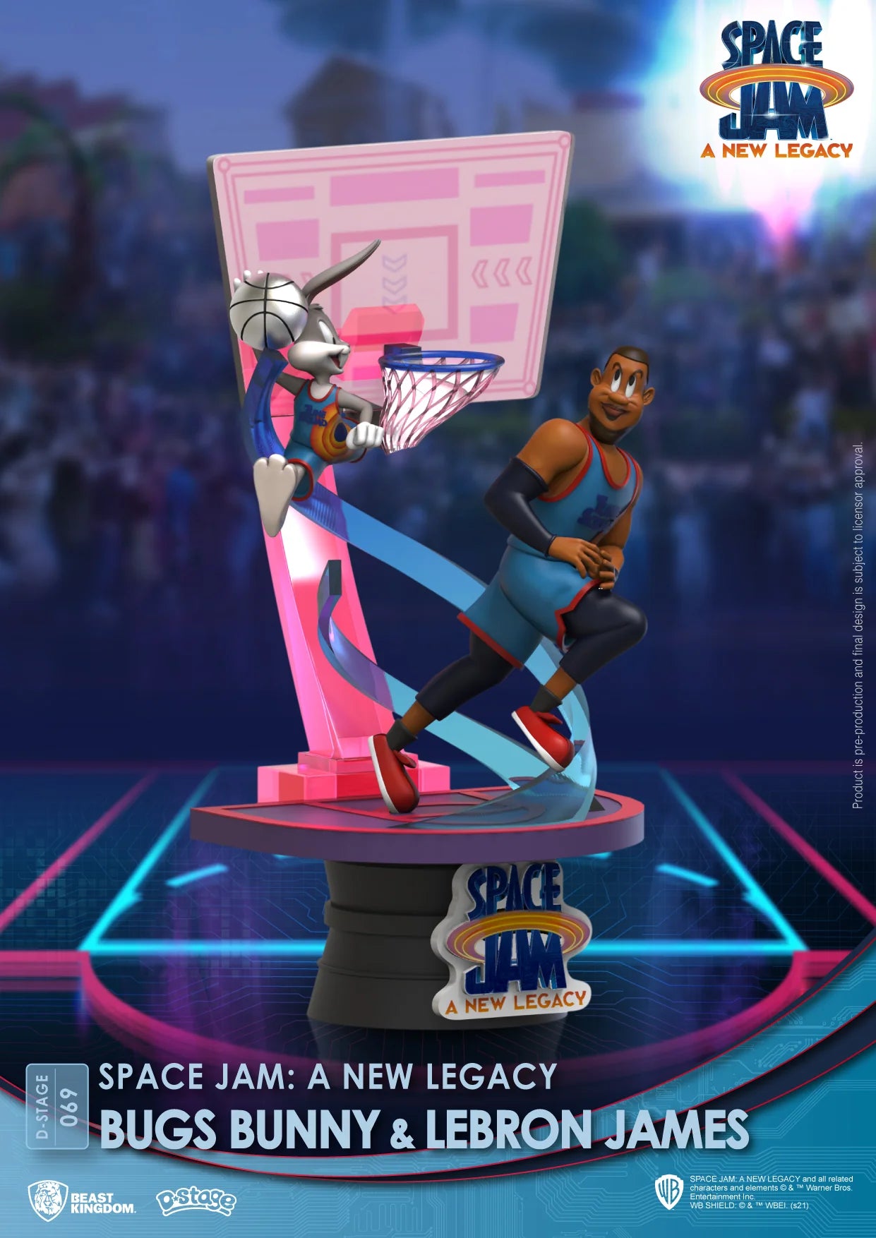 Beast Kingdom DS-069 Warner Bros. Space Jam A New Legacy: Bugs Bunny & Lebron James Diorama Stage D-Stage Figure Statue