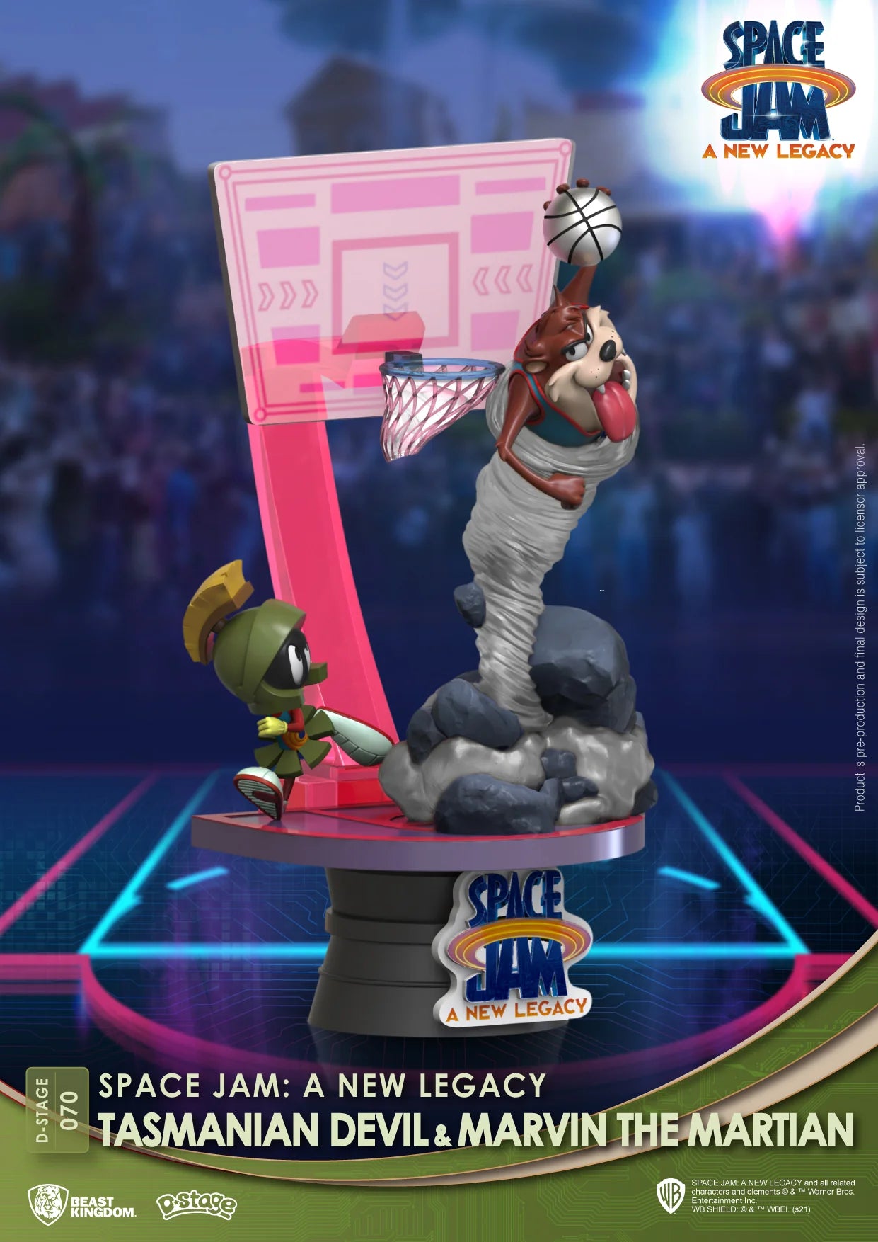 Beast Kingdom DS-070 Warner Bros. Space Jam A New Legacy: Tasmanian Devil & Marvin The Martian Diorama Stage D-Stage Figure Statue
