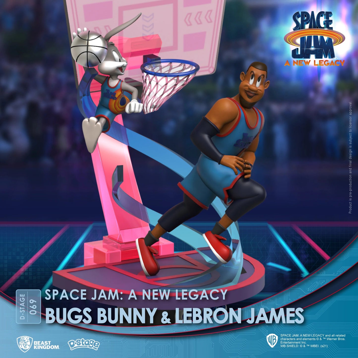 Beast Kingdom DS-069 Warner Bros. Space Jam A New Legacy: Bugs Bunny & Lebron James Diorama Stage D-Stage Figure Statue