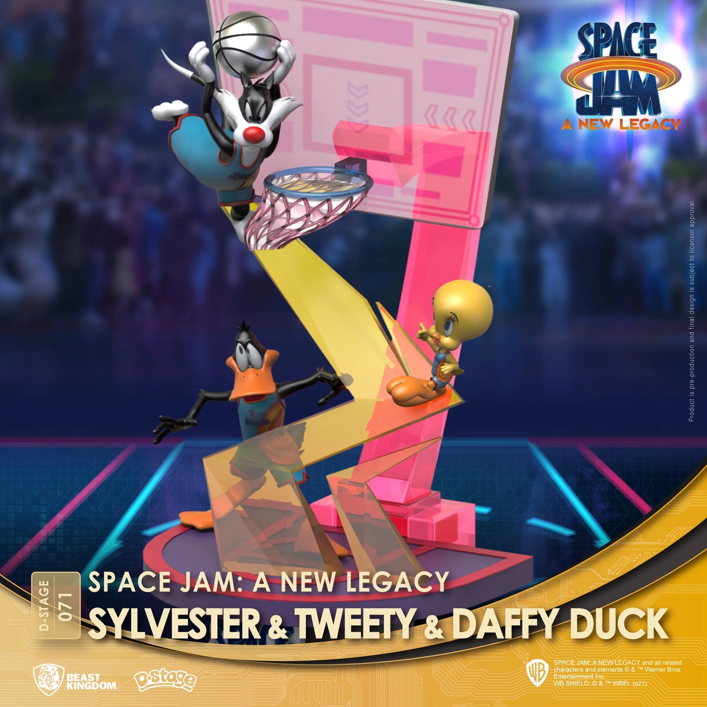 Beast Kingdom DS-071 Warner Bros. Space Jam A New Legacy: -Sylvester & Tweety & Daffy Duck Diorama Stage D-Stage Figure Statue