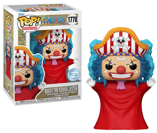 Funko Pop! Animation : One Piece - Buggy The Genius Jester #1778 With Soft Protector Case