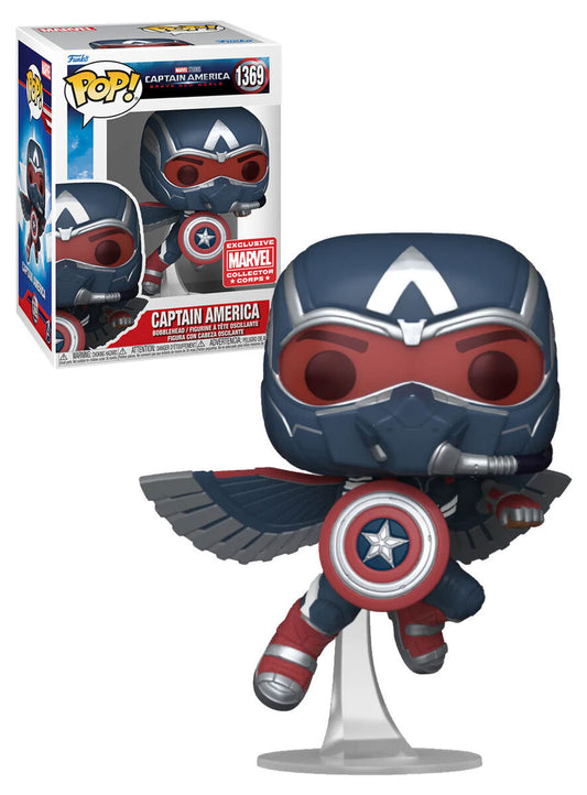 Funko Pop! Captain America Brave New World : Captain America #1369 Exclusive Marvel Collector Corps