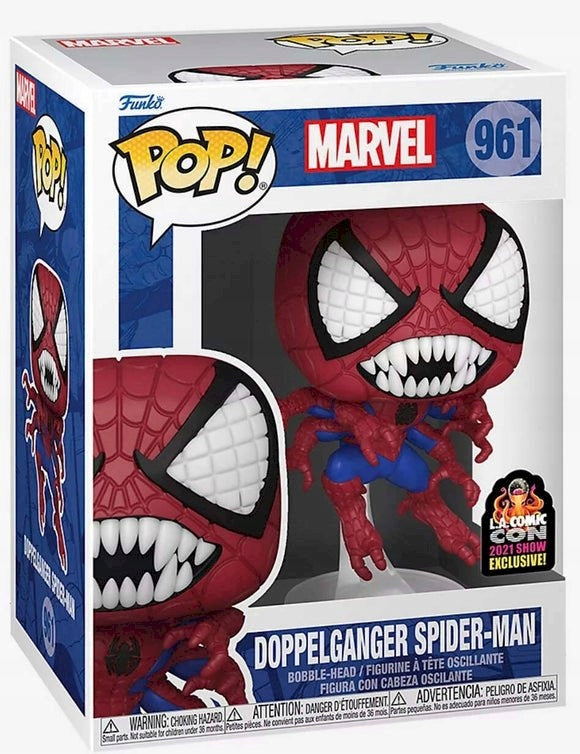 Funko Pop! Marvel : Doppelganger Spider-Man #961 L.A Comic Con 2021 Show Exclusive With Soft Protector Case