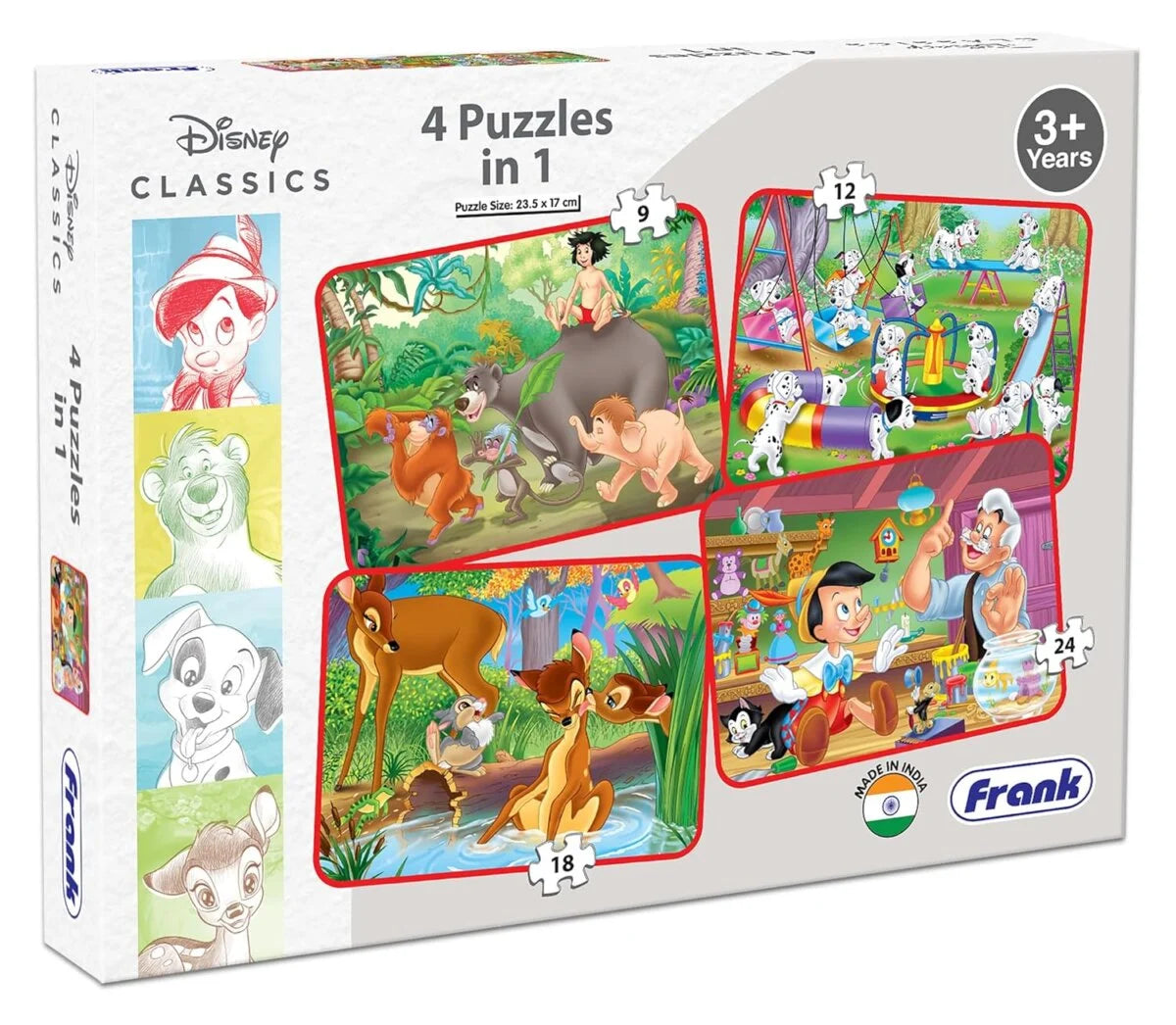 Frank Disney Classics 4 In 1 Puzzle