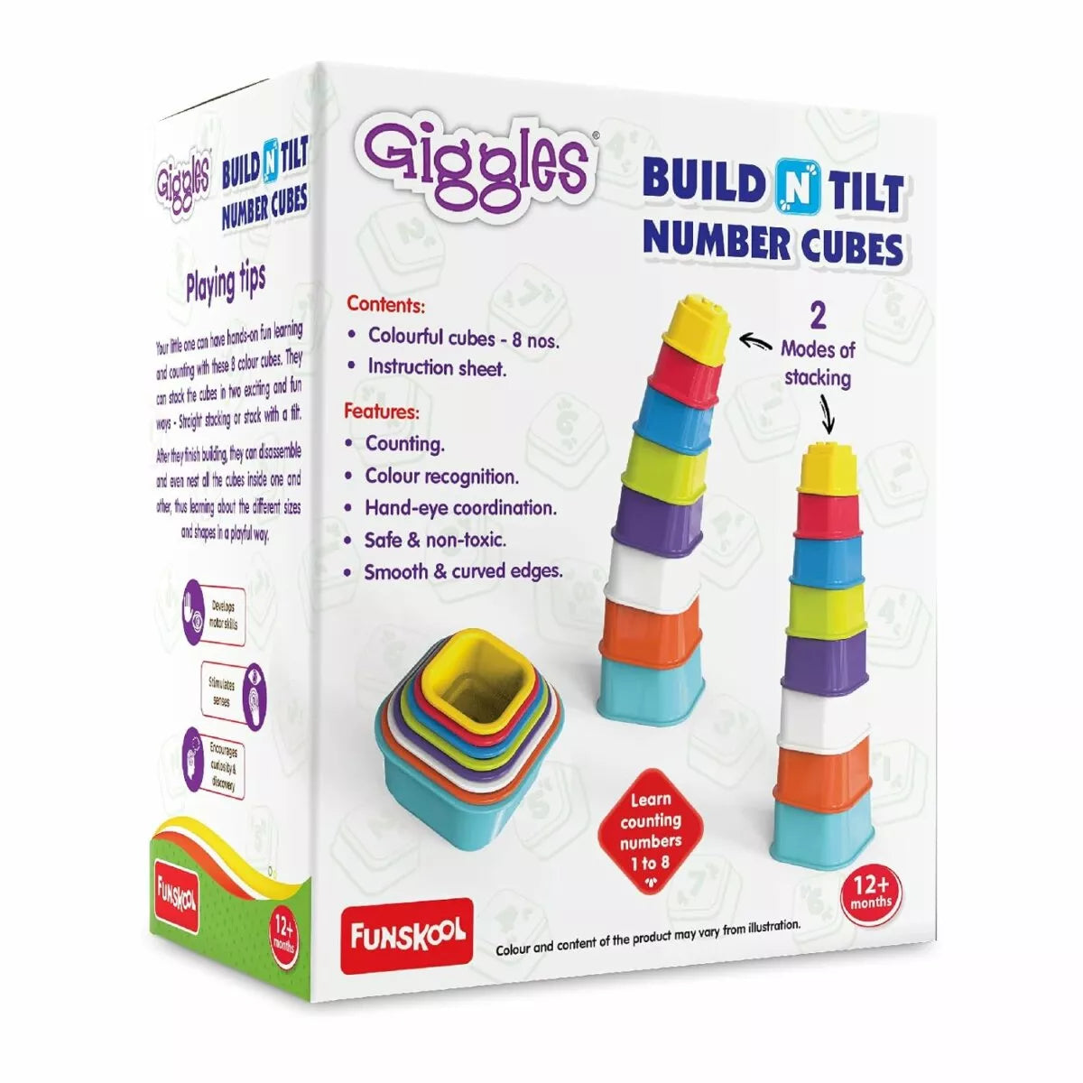 Giggles Build N Tilt Numbers Cubes