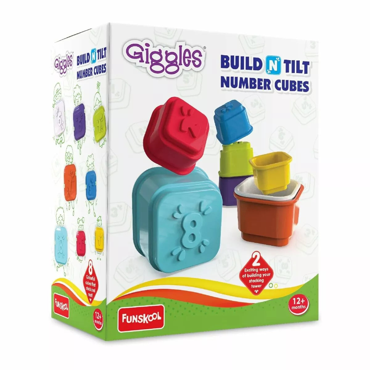 Giggles Build N Tilt Numbers Cubes