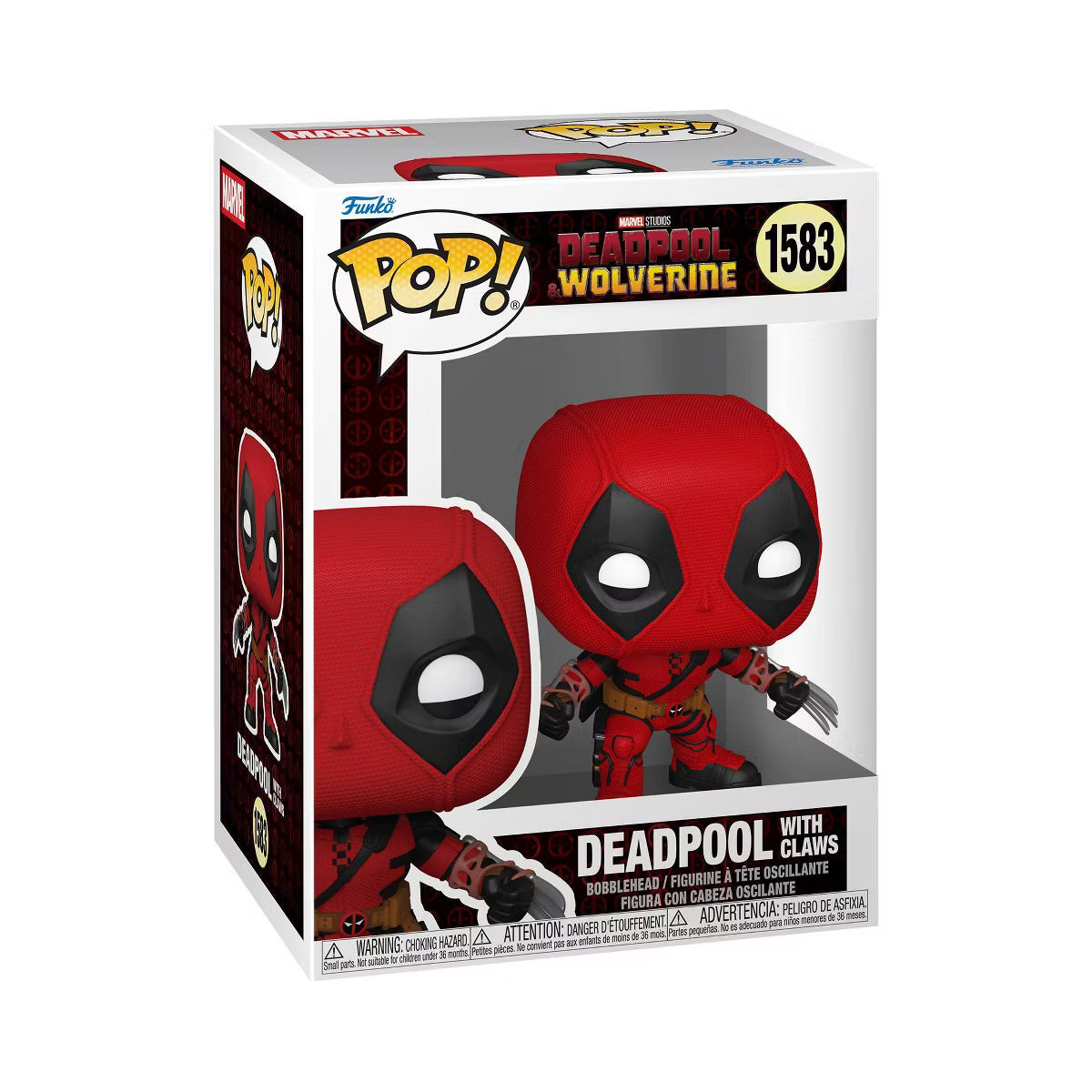 Funko Pop! Marvel Deadpool & Wolverine : Deadpool With Claws #1583 With Soft Protector Case