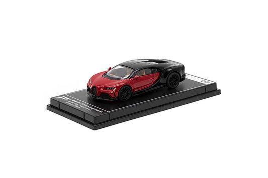 PosterCars 1:64 Bugatti Chiron Supersport (Italian Red & Nocturne Black)