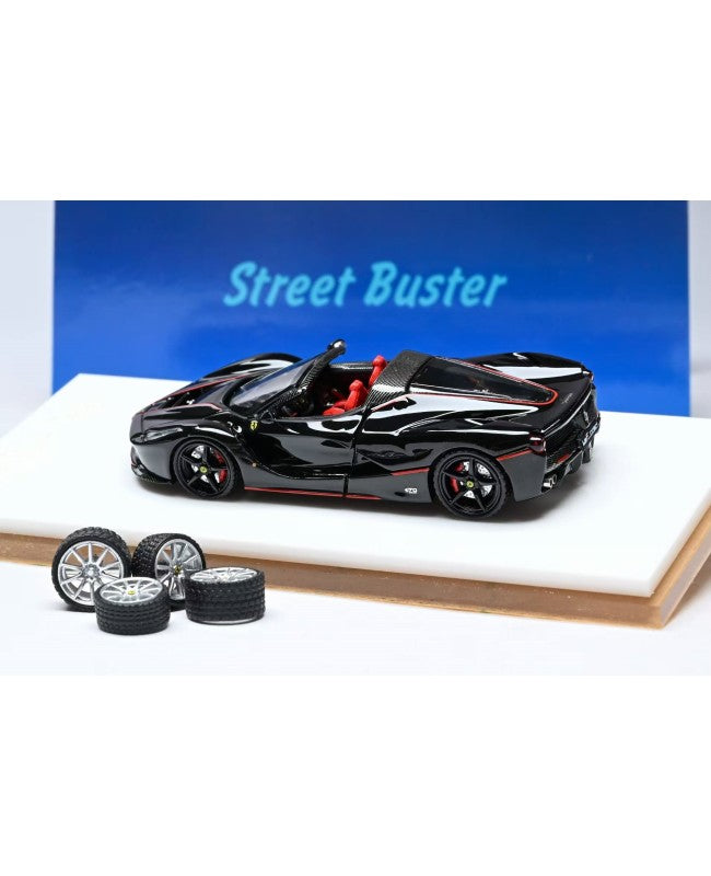 Street Buster 1/64 Ferrari LaFerrari Aperta Limited Edition 1 Of 999 With Acrylic Case & Swappable Wheels