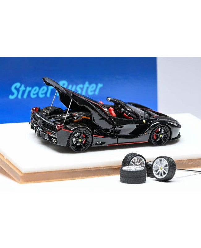 Street Buster 1/64 Ferrari LaFerrari Aperta Limited Edition 1 Of 999 With Acrylic Case & Swappable Wheels