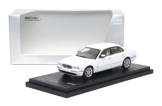 AR Box Almost Real 1/64 Jaguar XJ (X350) White Onyx With Acrylic Case