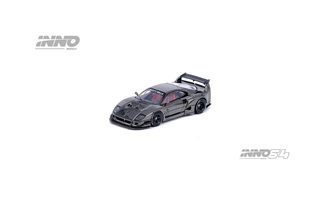 INNO 64 1/64 Ferrari LBWK F40 Chrome Black With Acrylic Case