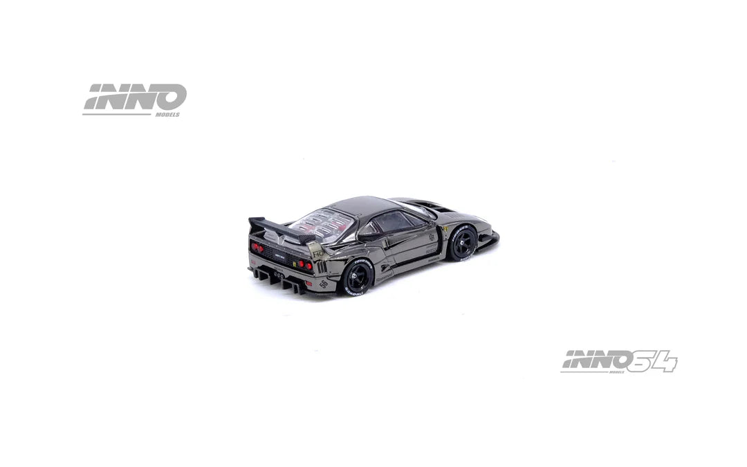 INNO 64 1/64 Ferrari LBWK F40 Chrome Black With Acrylic Case