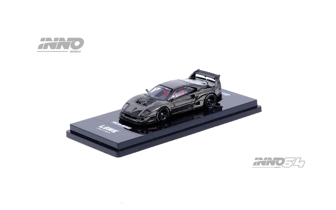 INNO 64 1/64 Ferrari LBWK F40 Chrome Black With Acrylic Case