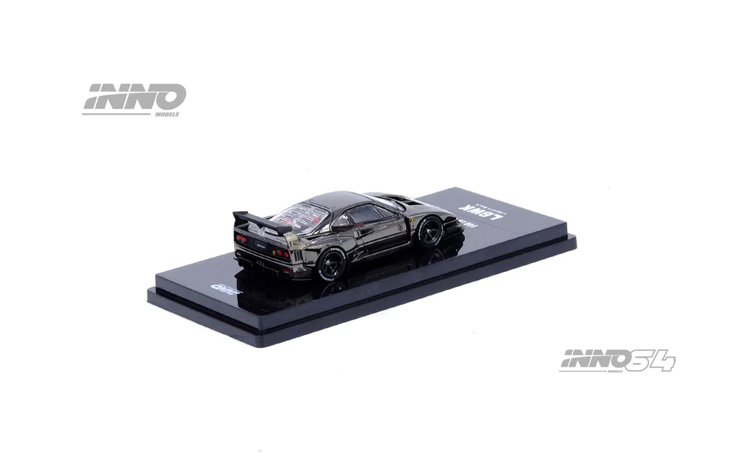 INNO 64 1/64 Ferrari LBWK F40 Chrome Black With Acrylic Case