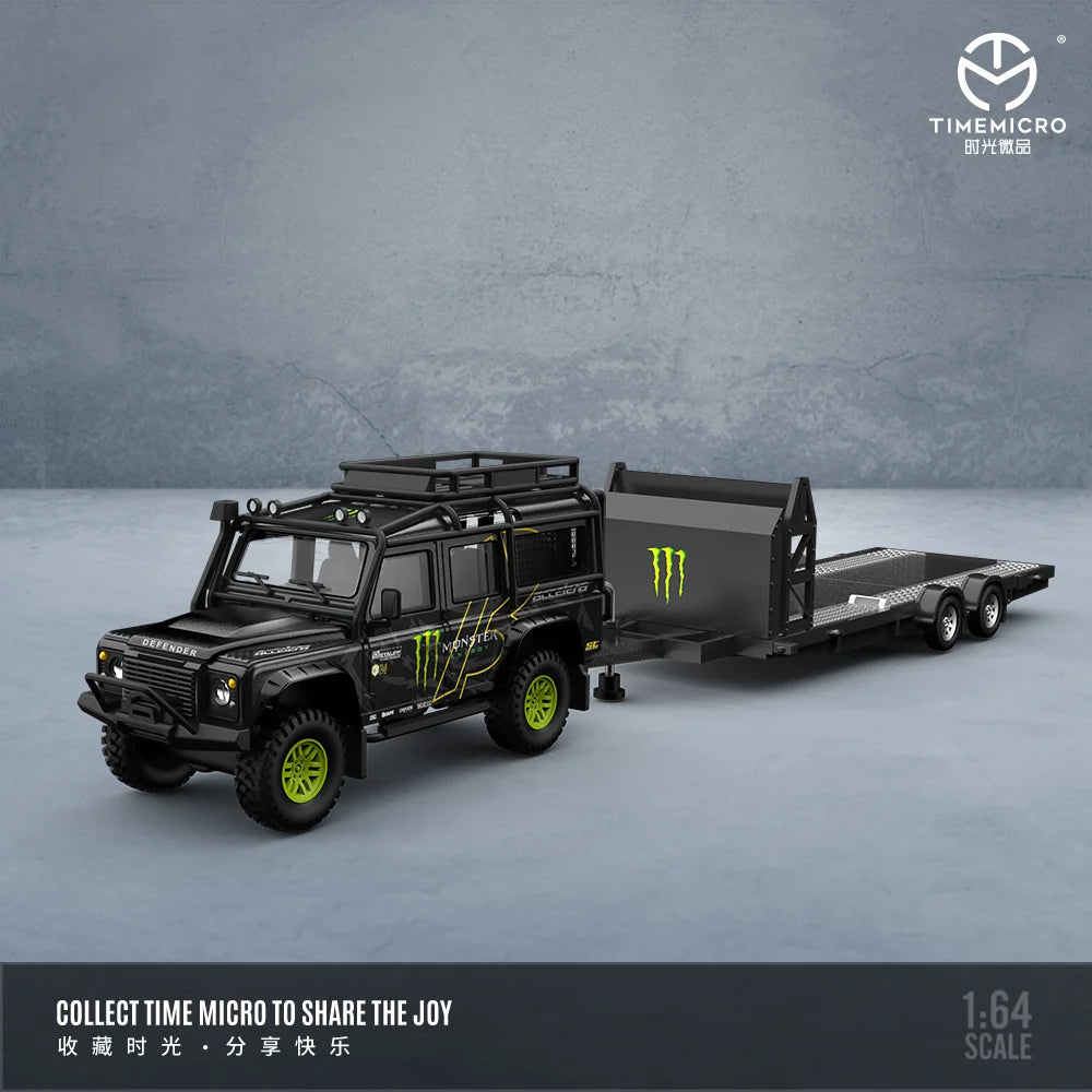Time Micro 1/64 Land Rover Defender "Monster Edition " With Trailer