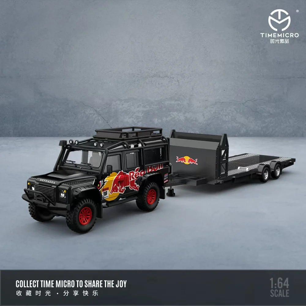 Time Micro 1/64 Land Rover Defender "Red Bull Edition" Trailer Set