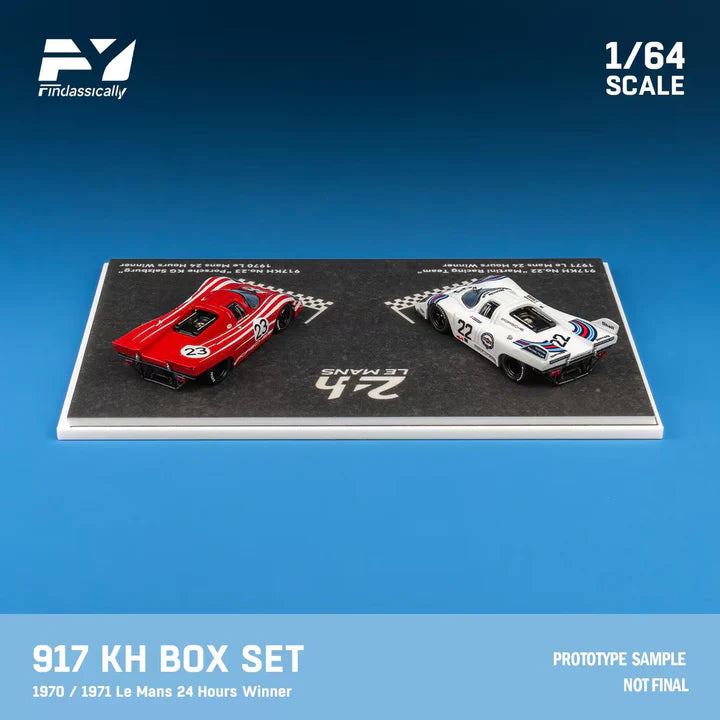 Finclassically 1/64 Porsche 917KH No.22 "Martini Racing Team" & 917KH No.23 "Porsche KG Salzburg" Twin Pack Set With Acrylic Case