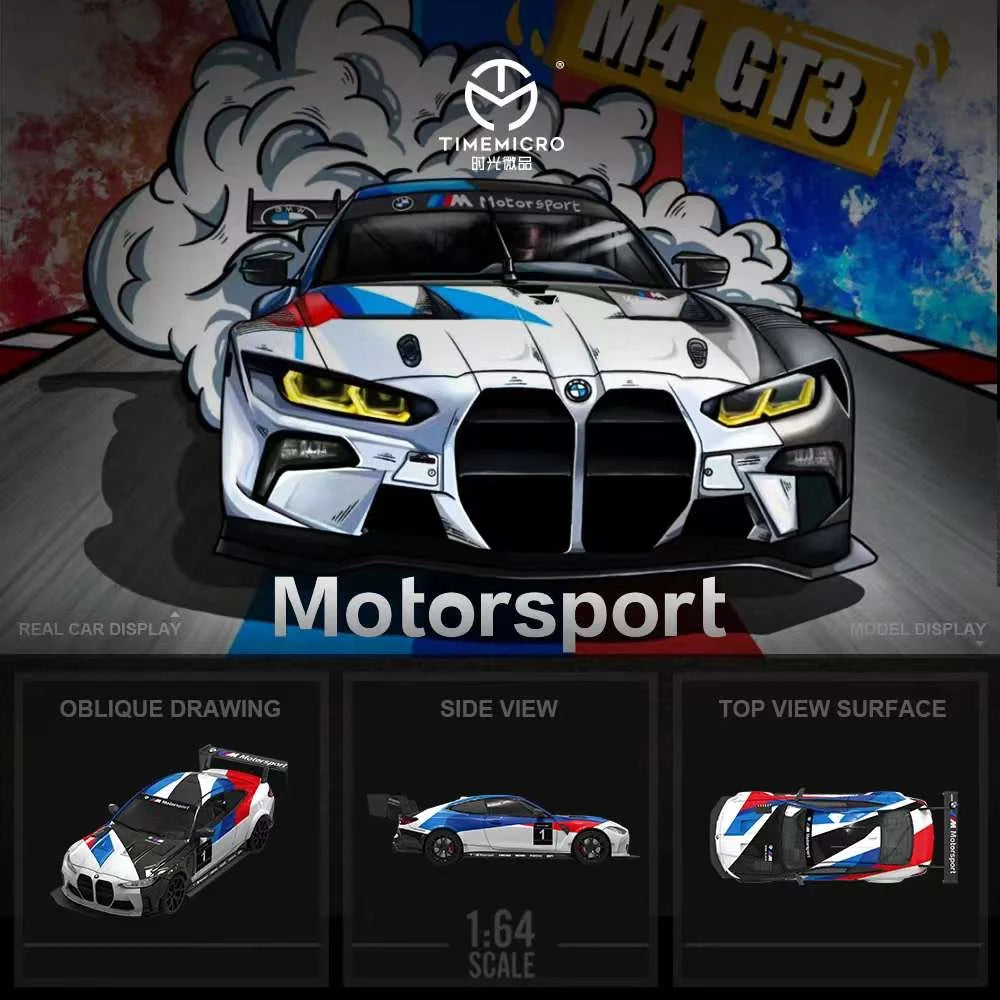 Time Micro 1/64 BMW M4 No.1 "Lacquer Racing" Limited Edition 414/999 With Acrylic Case
