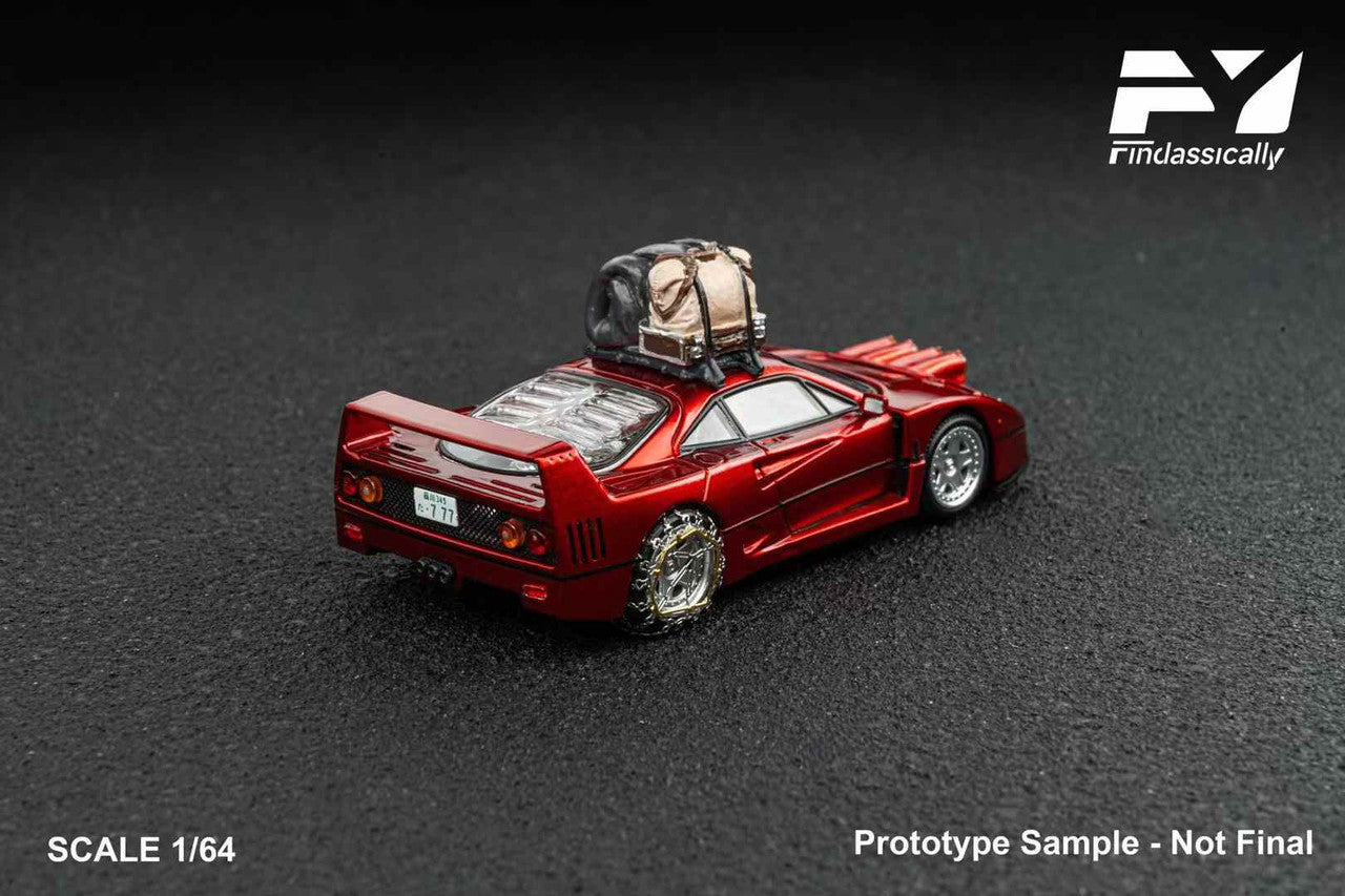 Finclassically 1/64 Takeshi Kimura's F40 Snow Drifting In Japan Limited Edition 085/800 With Acrylic case