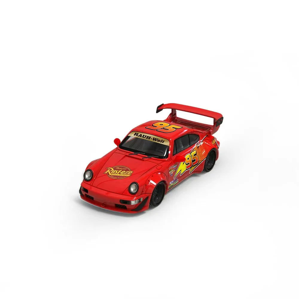 Cool Car 1/64 Porsche 964 "Lightning McQueen" Edition Limited Edition 231/500 With Acrylic Case