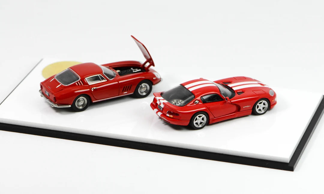 GFCC 1/64 1966 Ferrari 275 GTB & 1996 Dodge Viper GTS "2026 Year Of The Horse " Limited Edition 004/299 Twin Pack With Acrylic Case