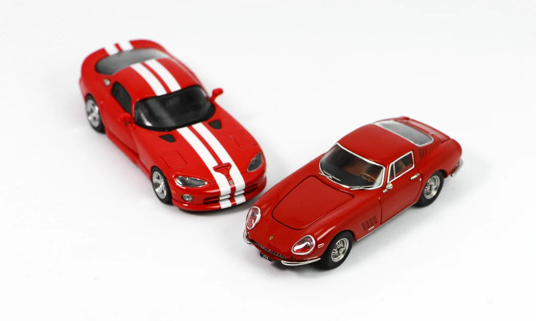 GFCC 1/64 1966 Ferrari 275 GTB & 1996 Dodge Viper GTS "2026 Year Of The Horse " Limited Edition 004/299 Twin Pack With Acrylic Case