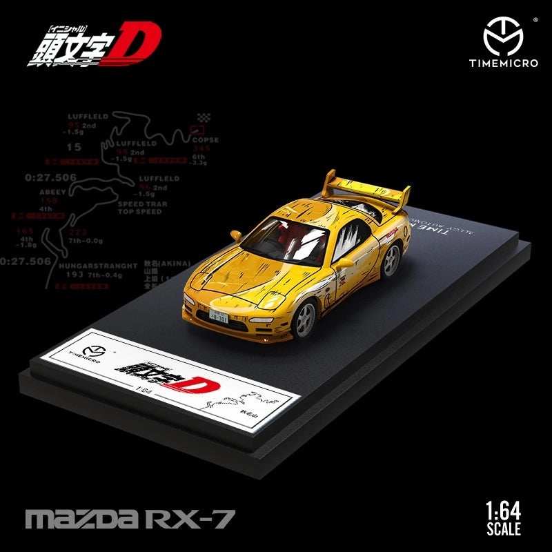 Time Micro 1/64 Initial-D Mazda RX-7 With Acrylic Case