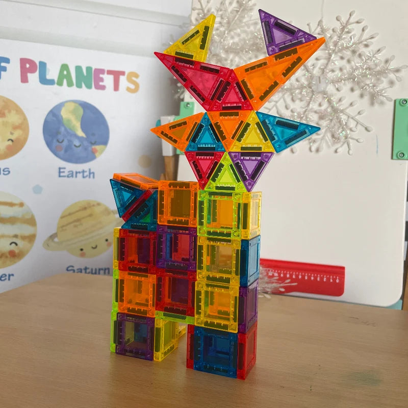 Open Ended MiniMag Travel Magnetic Tiles 60 Piece Set