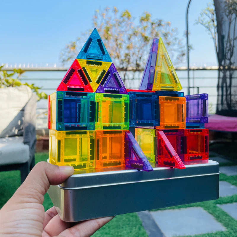 Open Ended MiniMag Travel Magnetic Tiles 60 Piece Set