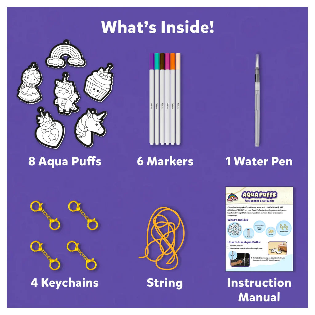 Skillmatics Aqua Puffs Princess & Unicorns