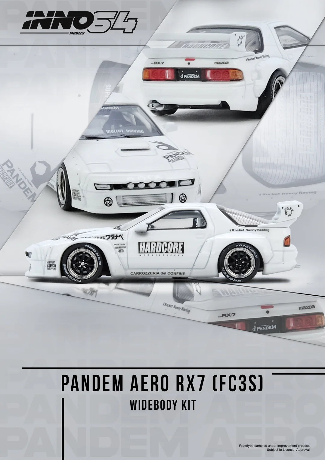Inno 64 1/64 Mazda RX-7 (FC3S) "Pandem Aero" Widebody Kit With Acrylic Case