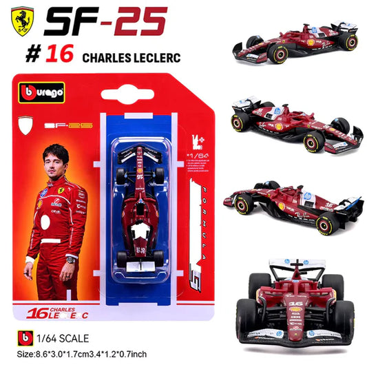 Bburago 1/64 Formula Racing F1 -- SF-25 #16 Charles Leclerc