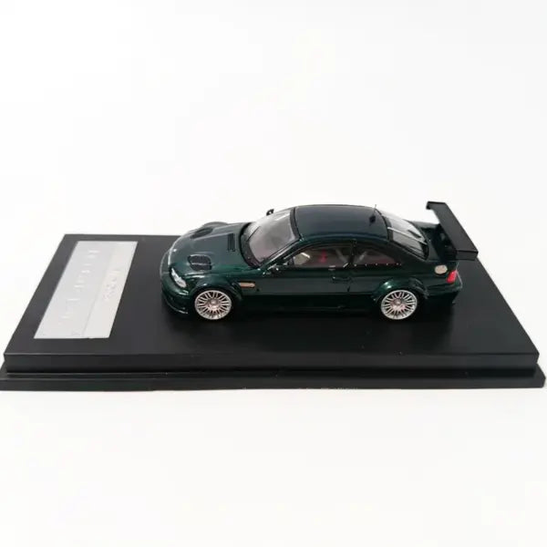 MJ Model 1/64 BMW M3 GTR E46 "British Green" With Acrylic Case