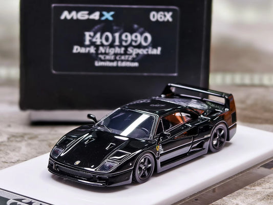M64X 1/64 Resin Ferrari F40 "Dark Night Special" Limited Edition 096/199 With Acrylic Case