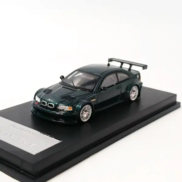 MJ Model 1/64 BMW M3 GTR E46 "British Green" With Acrylic Case