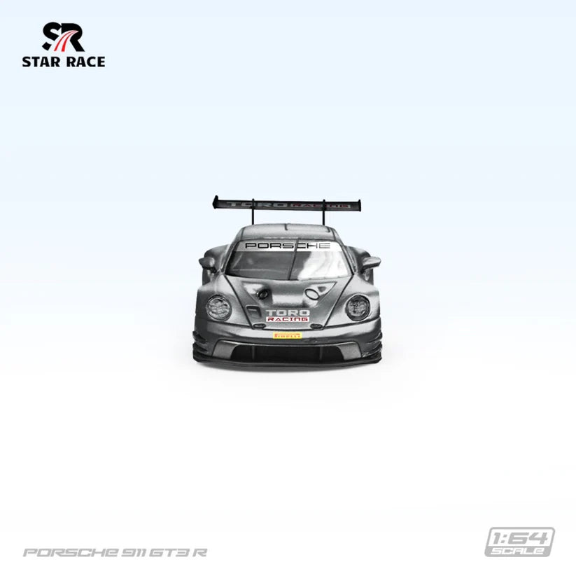 Star Race 1/64 Porsche 911 GT3 Matte Silver Limited Edition 127/999 With Acrylic Case