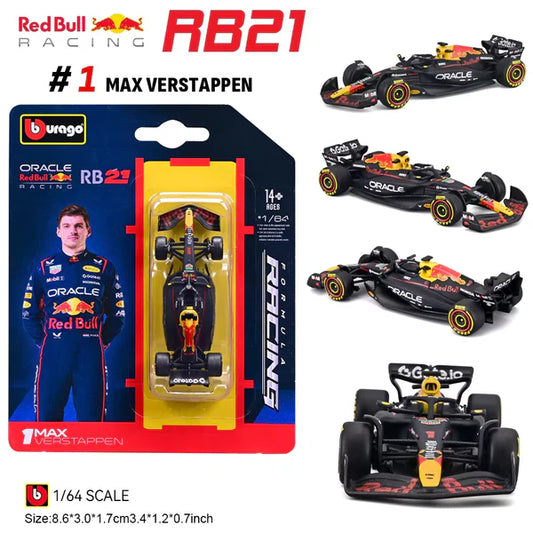 Bburago 1/64 Formula Racing F1 -- Oracle Red Bull Racing RB21 #1 Max Verstappen