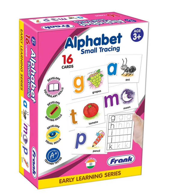 Frank Alphabet Small Tracing 16 Double-Sided Cards for Ages 3 & Above