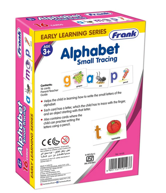 Frank Alphabet Small Tracing 16 Double-Sided Cards for Ages 3 & Above