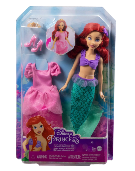 Barbie Disney Princess Mermaid To Princess Ariel